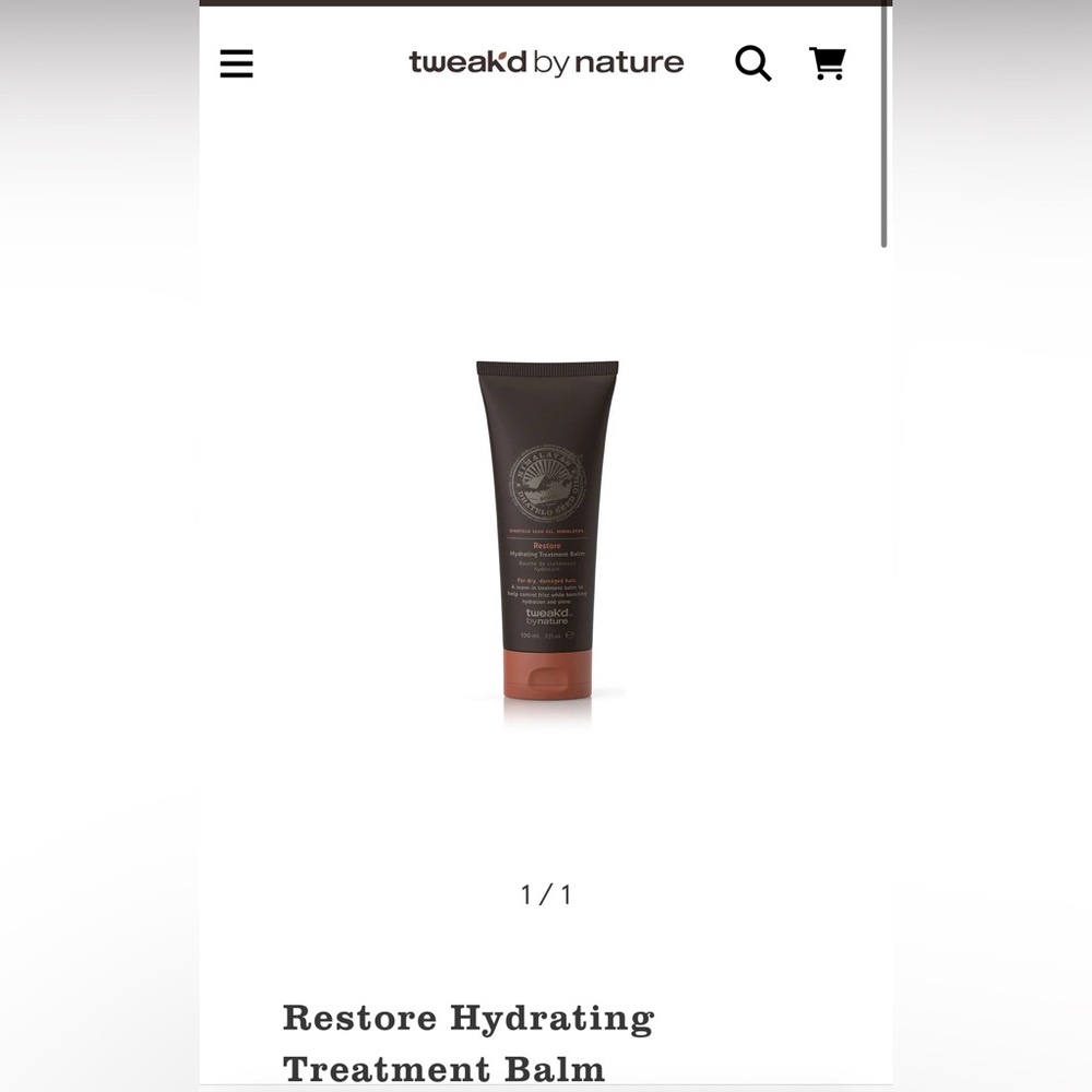 Brand New Tweak’d by Nature Restore Hydrating Treatment Balm